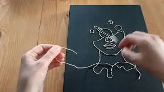 Tuval üzerine nakış // line art embroidery canvas // modern hand embroidery