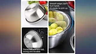 ALPS 304 Stainless Steel Mixing Bowls without Lids Set of 5 for Kitchen- Easy To review