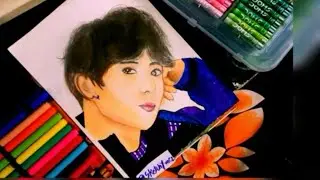 BTS MEMBER JUNGKOOK - Drawing with soft pastels
