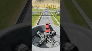 Toyota Crown vs Large Spinner#shorts#crash#beamngdrive