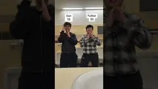 Father and son duo #dance #western #funny #asian