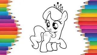 How to draw my little pony || easy drawing, painting and colouring video for kids 