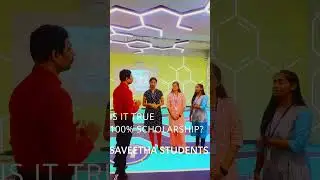 Saveetha 100%  Scholarship Students Answer | True Details Scholarship #saveethaengineeringcollege