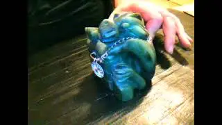 Drache aus Speckstein, Hand geschnitzt