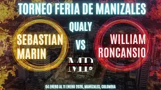 Partida Feria De Manizales Eliminación Qualy SEBASTIAN MARIN  vs WILLIAM RONCANSIO #billiards