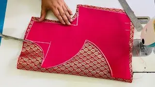Simple and Easy Blouse Back Neck Design Cutting and Stitching | Back Neck Blouse Design