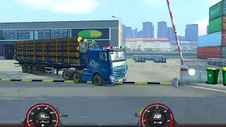 DAF Truck With Low Bunk cabin Hauling Logs||Frankfurt to Nancy||#truckingadventuregame #truck