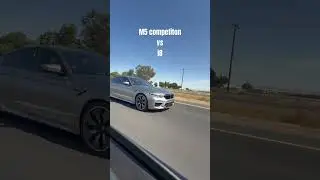 M5 comp vs bmw i8. (stage 2 i8 / stock m5 comp). #fyp #race #m5 #bmw #i8 #flex #cars #supercars #m5