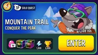 X2 speed Mountain trail solo challenge / solo quest 46 / match masters / conquer the peak 