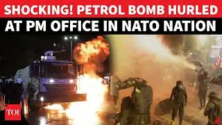 'RESIGN NOW...': NATO Nation In Turmoil; Petrol Bombs, Tear Gas, Explosions At PM Office | Watch