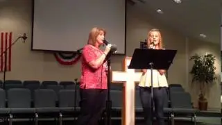 Michelle and Jessica Bridgesat 5th Sunday night sing