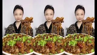 CHINESE MUKBANG SWEETFOOD,CAKE EATING SHOW EATING SPICY NOODLES YummyMukbang