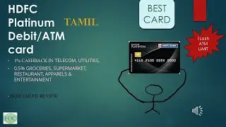 HDFC platinum debit card- Tamil with English subtitle |Benefits |Apply |Redeem |Limit modify