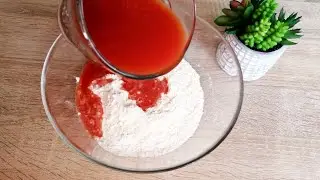 Mix Tomato juice with flour and you will be delighted with the result😮For tea Quick, Easy,delicious