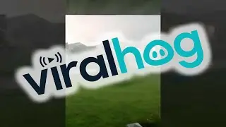 Bounce House Whipped Away by Wind || ViralHog
