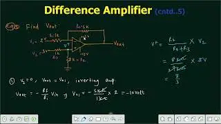 Lecture 19 |Solved Problems Based on Subtractor Op Amp