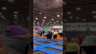 Can you be too fat for a trampoline? #funny #fat #ai #sora