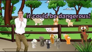 Animals at the zoo song - Learn 20 animal names - Learn English - Kris and Larry