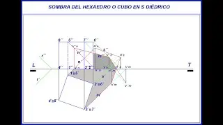 DIBUJA GARLO SOMBRAS DEL HEXAEDRO EN SISTEMA DIÉDRICO