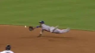 LAD@DET: Gordon makes great stop, starts double play