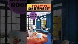 Colorful Contemporary Living Room  #homedecor #interiorstyle