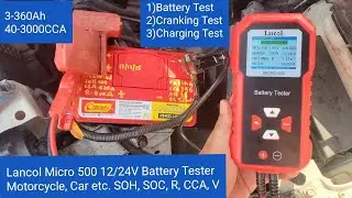 Lancol Micro 500 Battery Tester for Car Motorcyle 3-360AH 40-3000CCA SOH SOC CCA Internal Resistant