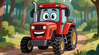 Tractor Song | Animal Friends Ride to School | Nursery Rhymes