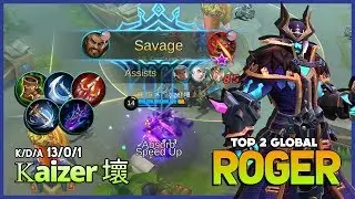 Perfect Savage Phantom Pirate with Brutal Damage Build! Ꮶaizer 壞 Top 2 Global Roger ~ MLBB