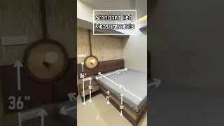 master room standard bed measurement #interior #bed