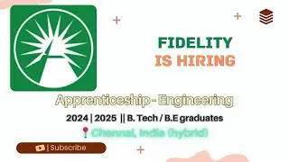 Fidelity Hiring Engineering Apprentice | 2024 & 2025 Passouts | 5.5 LPA | Chennai| Freshers Eligible