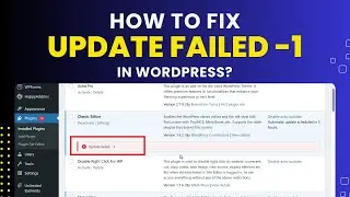 How to Fix Plugin Update Failed -1 WordPress Error | Elementor Update Failed -1