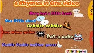 6 rhymes in one video with actions & lyrics🥳#nurseryrhymes #lkgrhymes #funny #viral #ytshorts #kids 