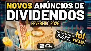 GUIA DIVIDENDOS FEVEREIRO: 23 ANÚNCIOS (YIELD +5%) + PAGAMENTOS DA SEMANA!
