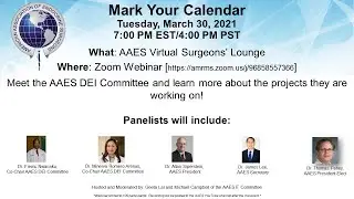 AAES Virtual Surgeons' Lounge - March 30, 2021