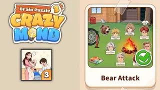 Brain Puzzle 3 Crazy Mind level 46 | bear attack Gameplay