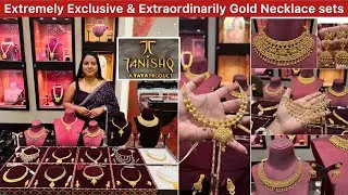 Extremely Exclusive 🥰 New 22KT Gold Necklace with earrings collections from Tanishq | Necklace sets✨