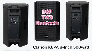 Clarion K8PA 8-Inch 500watt 2-Way Active Speaker with DSP, Bluetooth, and TWS