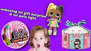 unboxing lol gift surprise & lol pets lights