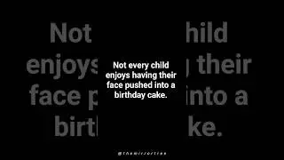 Not every child enjoys having their face pushed into a birthday cake. #themirrortree#boundarysetting
