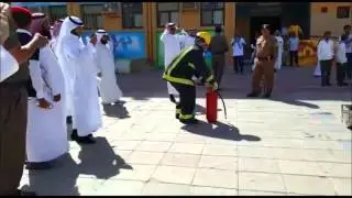 خطة اخلاء فرضية بمتوسطة عكاظ ينبع البحر 1437