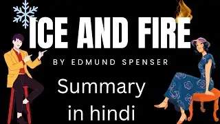 Ice and fire amoretti Sonnet 30 By Edmund Spenser summary in hindi by Divya Rajput Mam#Uok1stsem