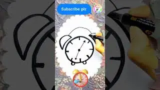 How to draw Alarm Clock || How to draw Time Clock || Draw Time Clock #trending #viral #shorts #clock