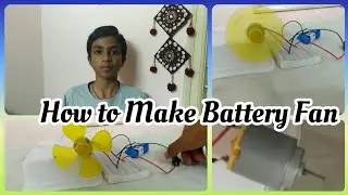 HOW TO MAKE BATTERY FAN | SIMPLE ELECTRONICS | joy o joy