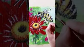 stunning honey bee painting #shots #shortvideo
