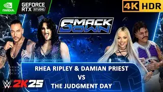 WWE 2K25 | RHEA RIPLEY & DAMIAN PRIEST vs LIV MORGAN & DOMINIK MYSTERIO | #wwe #wwe2k25 [4K60HDR]