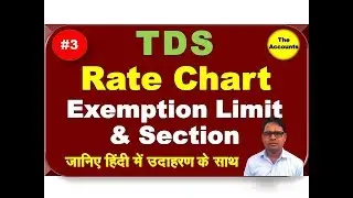 TDS 3 | Tds Rate Chart | Tax Deducted at Source in Hindi | Tds Exemption Limit