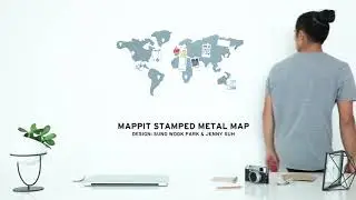 Необычная магнитная доска в виде карты MAPPIT Wall Decor   UMBRA