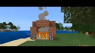 Fireplace music with a nature background in Minecraft (19 minutes)