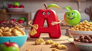 A for Apple, Crunchy and Sweet | Nursery Rhymes & Kids Songs