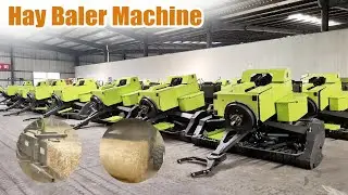 Efficient straw pickup baler working video | Round and square hay bale making machine for silage